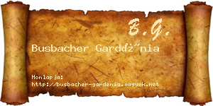 Busbacher Gardénia névjegykártya